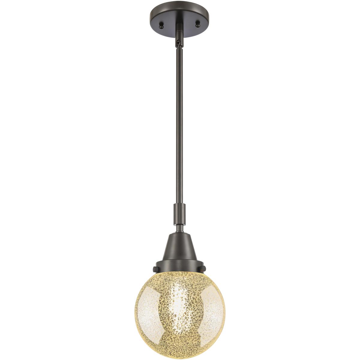 Innovations Lighting 447-1S-OB-G208-6 Beacon 1 Light 6 inch Oil Rubbed Bronze Mini Pendant Ceiling Light in Mercury Glass