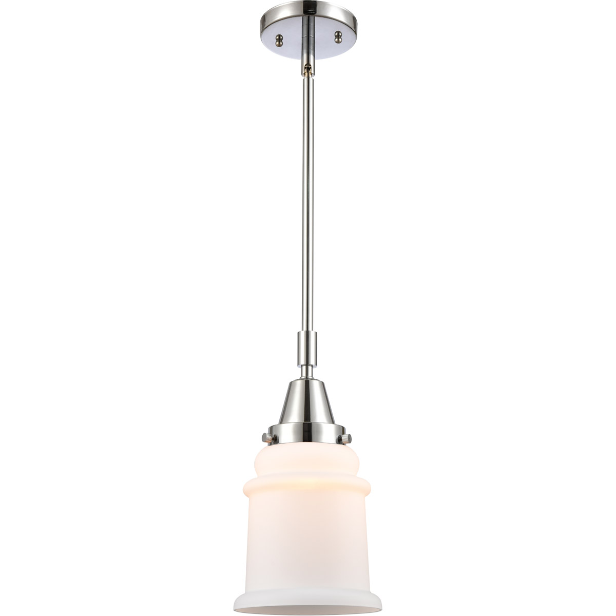 Innovations Lighting 447-1S-PC-G181 Franklin Restoration Canton 1 Light 7 inch Polished Chrome Mini Pendant Ceiling Light in Matte White Glass