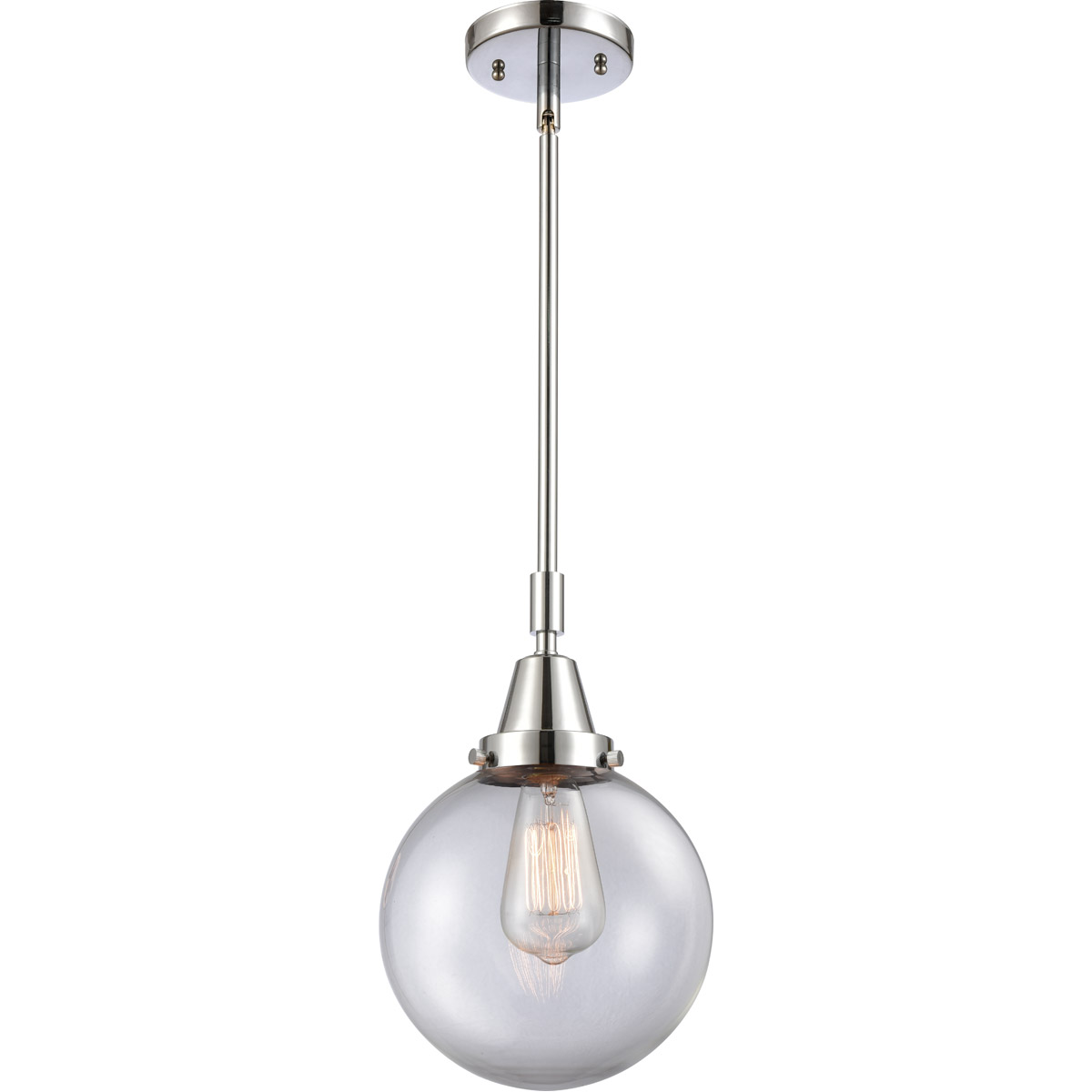 Innovations Lighting 447-1S-PC-G202-8 Beacon 1 Light 8 inch Polished Chrome Mini Pendant Ceiling Light in Clear Glass