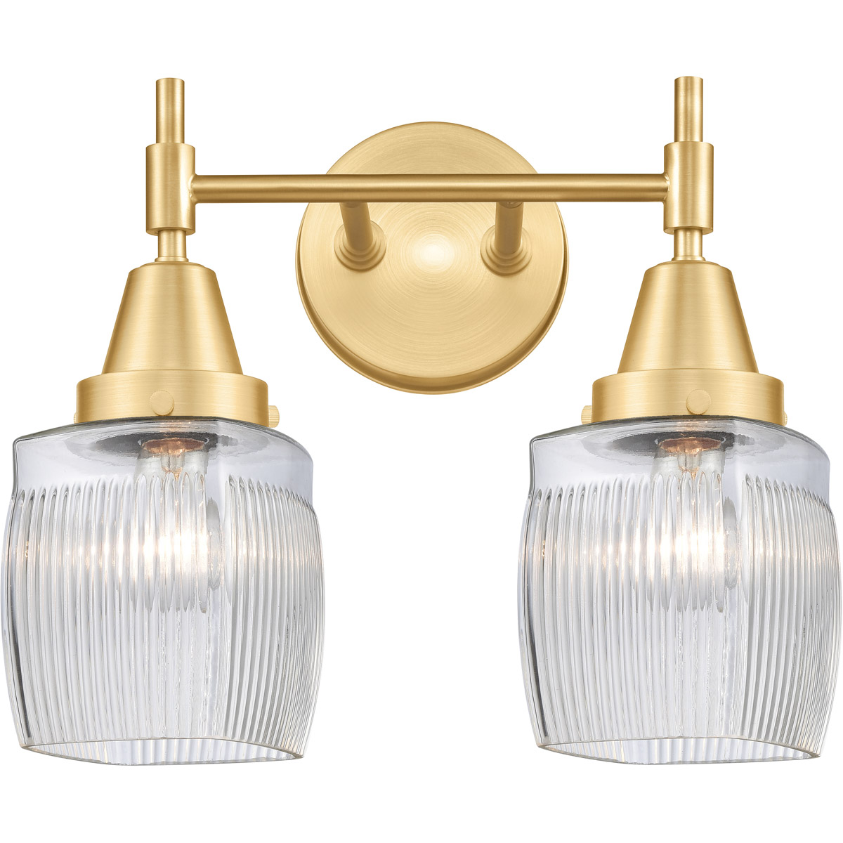 Innovations Lighting 447-2W-SG-G302-LED Caden LED 15 inch Satin Gold Bath Vanity Light Wall Light