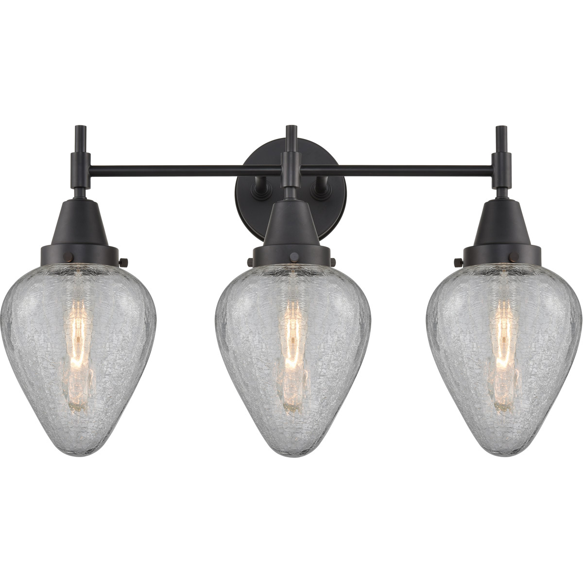 Innovations Lighting 447-3W-BK-G165 Caden 3 Light 25 inch Matte Black Bath Vanity Light Wall Light