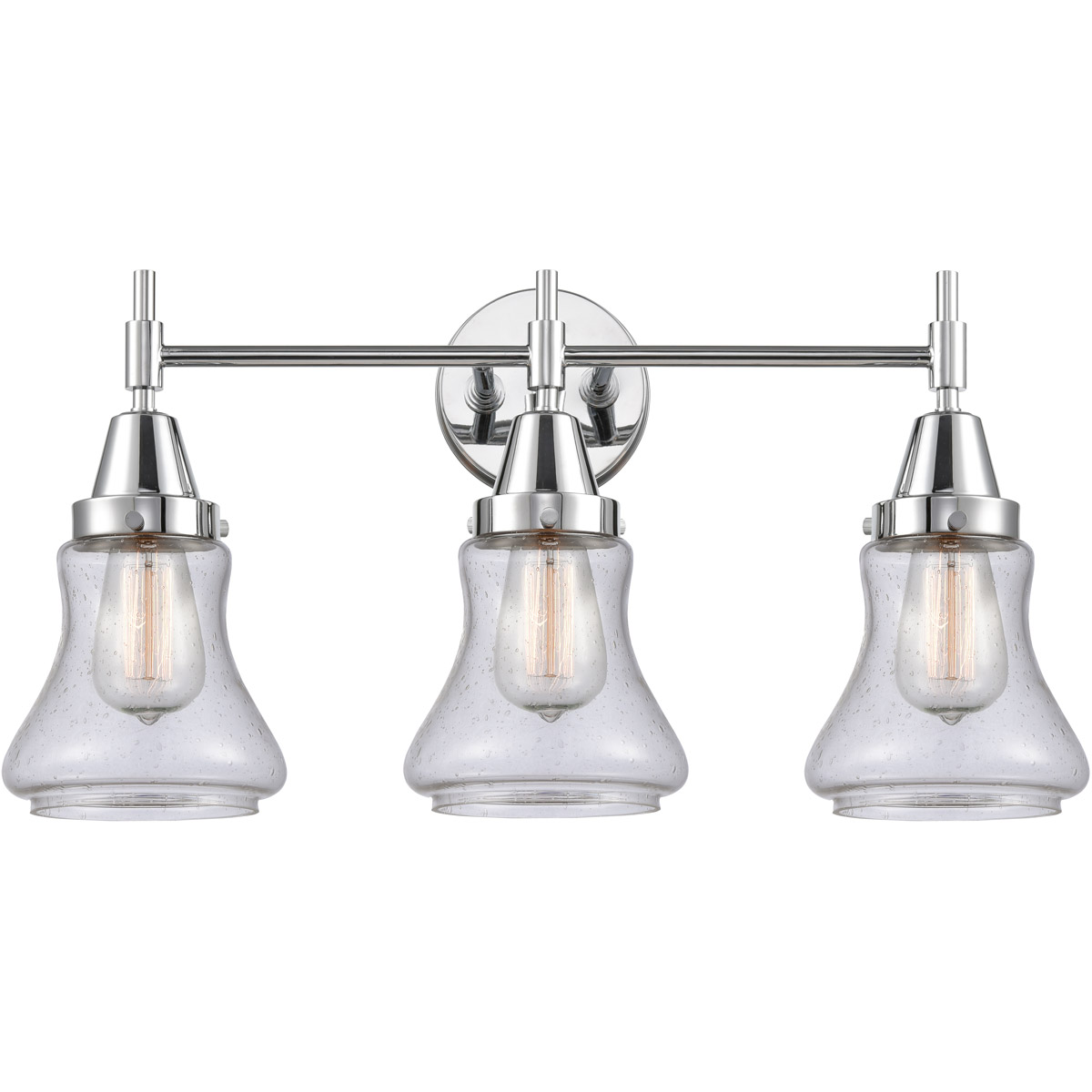 Innovations Lighting 447-3W-PC-G194 Caden 3 Light 24 inch Polished Chrome Bath Vanity Light Wall Light in Seedy Glass