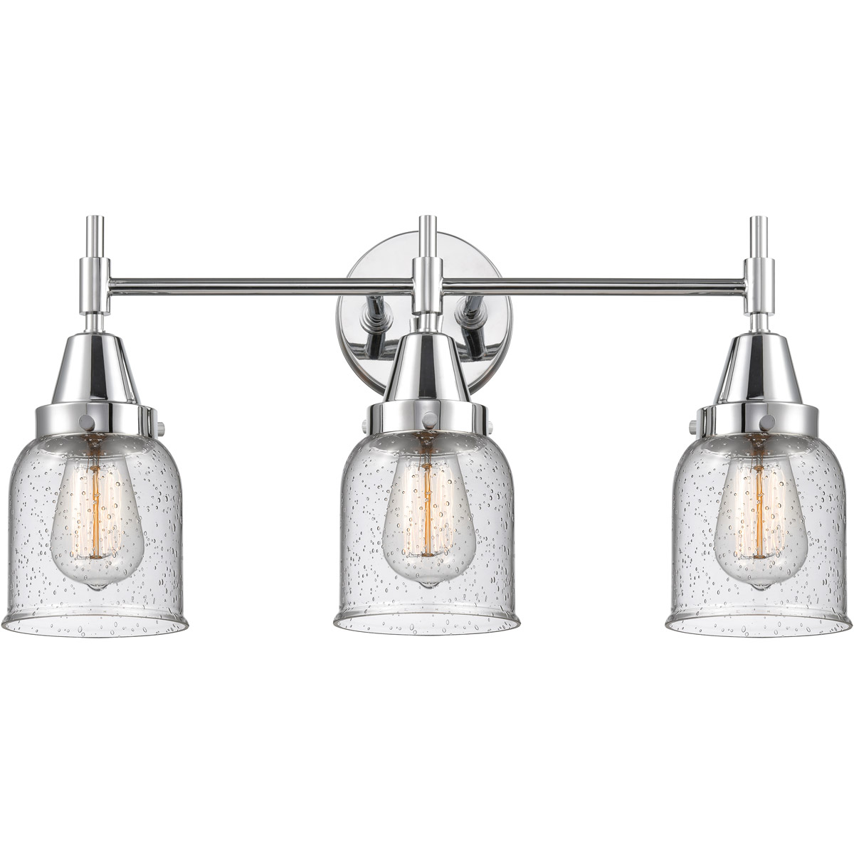 Innovations Lighting 447-3W-PC-G54 Caden 3 Light 23 inch Polished Chrome Bath Vanity Light Wall Light in Seedy Glass