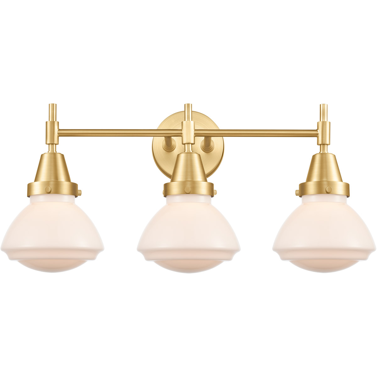 Innovations Lighting 447-3W-SG-G321-LED Caden LED 25 inch Satin Gold Bath Vanity Light Wall Light