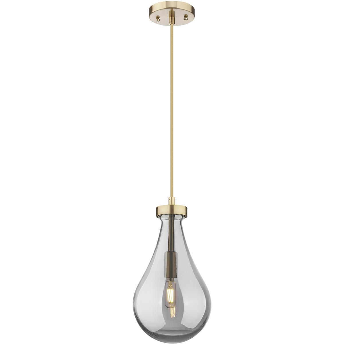 Innovations Lighting 451-1P-CB-G451-7SM Owego 1 Light 7 inch Champagne Bronze Pendant Ceiling Light in Light Smoke Glass