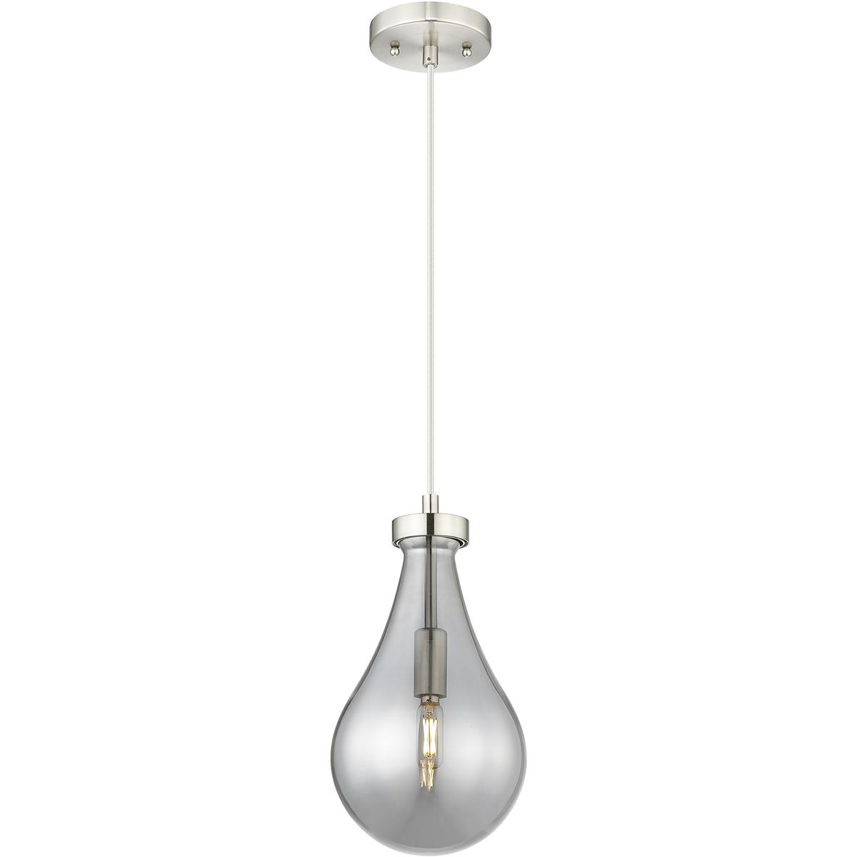 Innovations Lighting 451-1P-SN-G451-7SM Owego 1 Light 7 inch Satin Nickel Pendant Ceiling Light in Light Smoke Glass