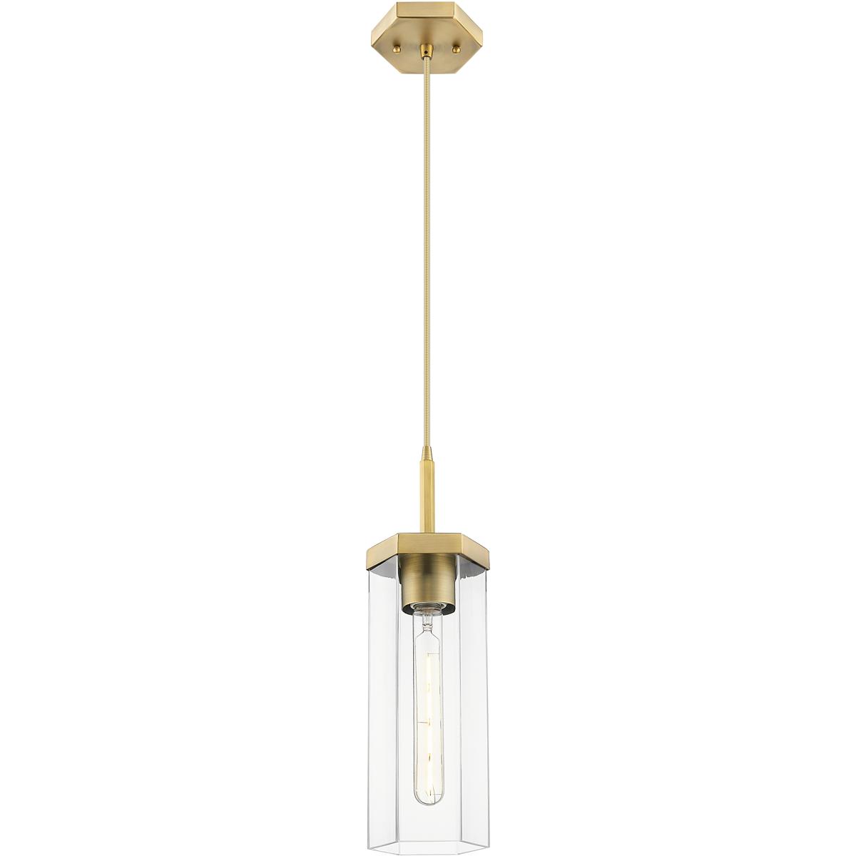 Innovations Lighting 463-1P-BB-G463-12CL Downtown Urban Blakeley 1 Light 5 inch Brushed Brass Pendant Ceiling Light in Clear