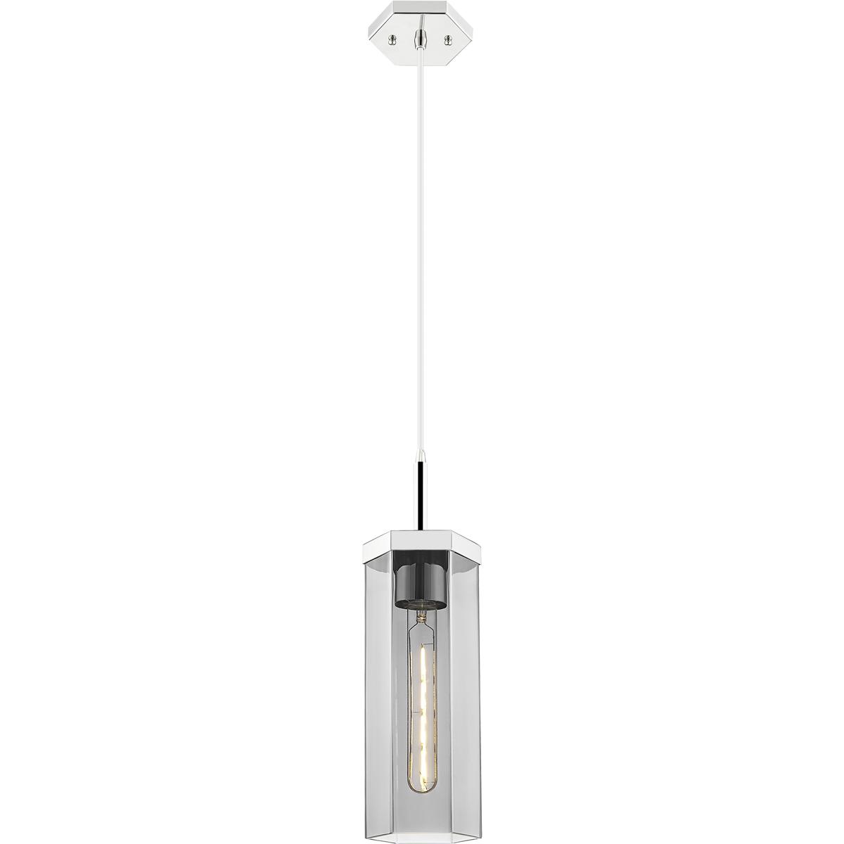 Innovations Lighting 463-1P-PN-G463-12SM Downtown Urban Blakeley 1 Light 5 inch Polished Nickel Pendant Ceiling Light in Light Smoke Glass