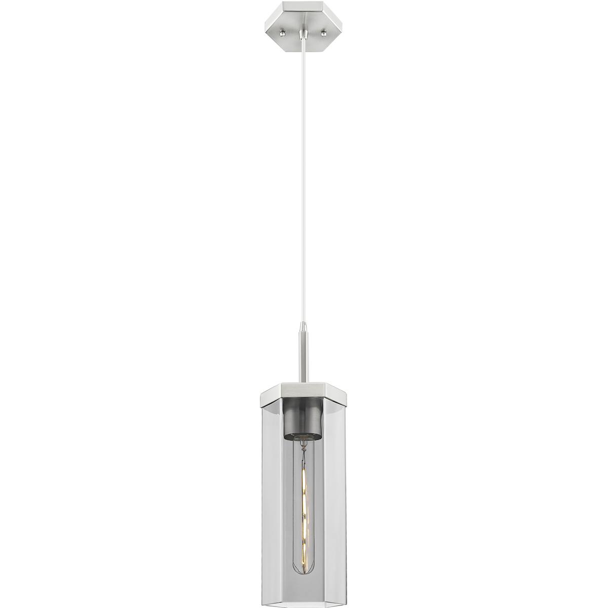 Innovations Lighting 463-1P-SN-G463-12SM Downtown Urban Blakeley 1 Light 5 inch Satin Nickel Pendant Ceiling Light in Light Smoke Glass