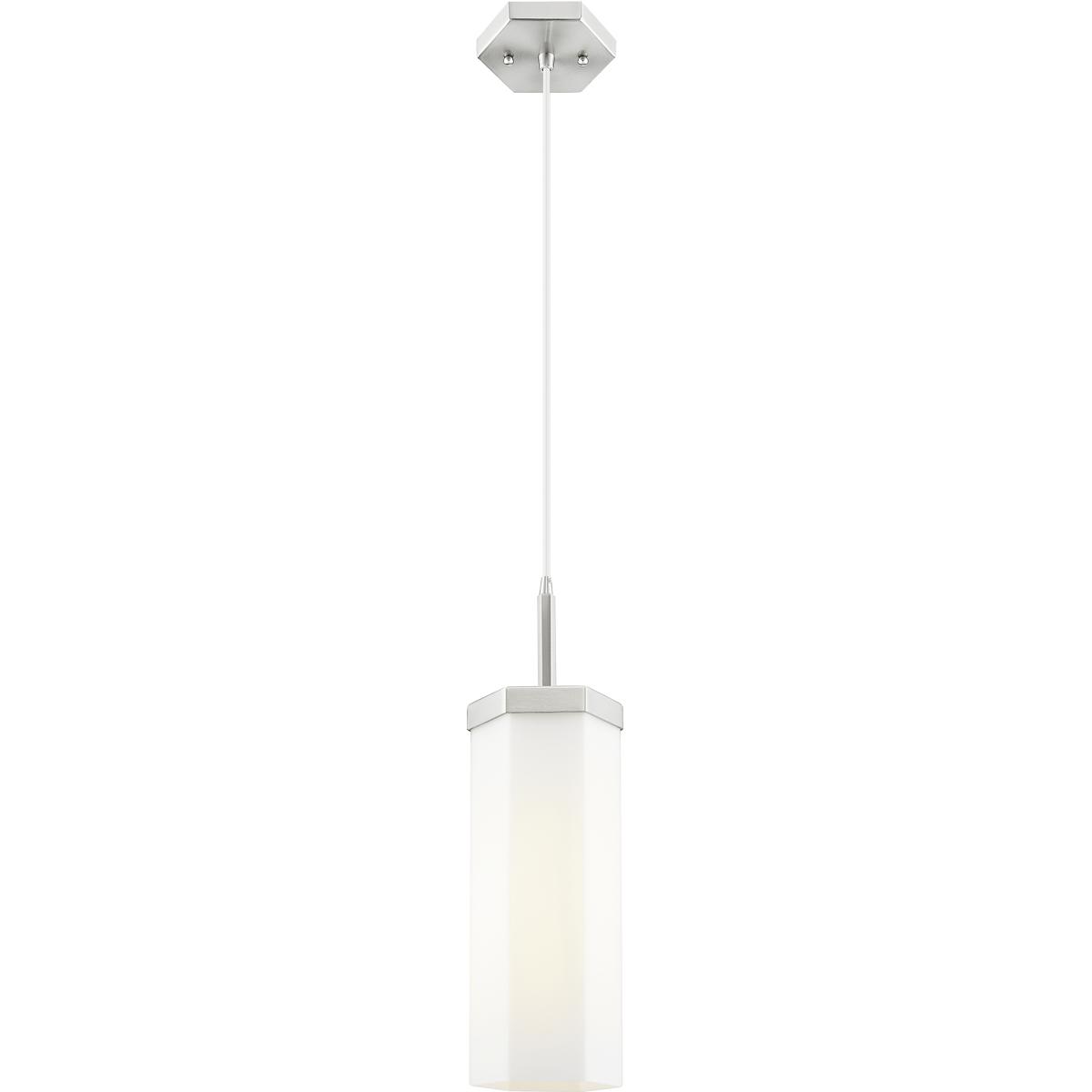 Innovations Lighting 463-1P-SN-G463-12WH Downtown Urban Blakeley 1 Light 5 inch Satin Nickel Pendant Ceiling Light in Matte White