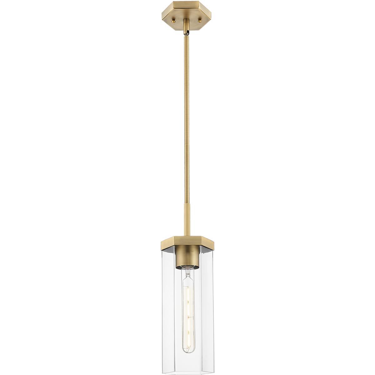 Innovations Lighting 463-1S-BB-G463-12CL Downtown Urban Blakeley 1 Light 5 inch Brushed Brass Pendant Ceiling Light in Clear