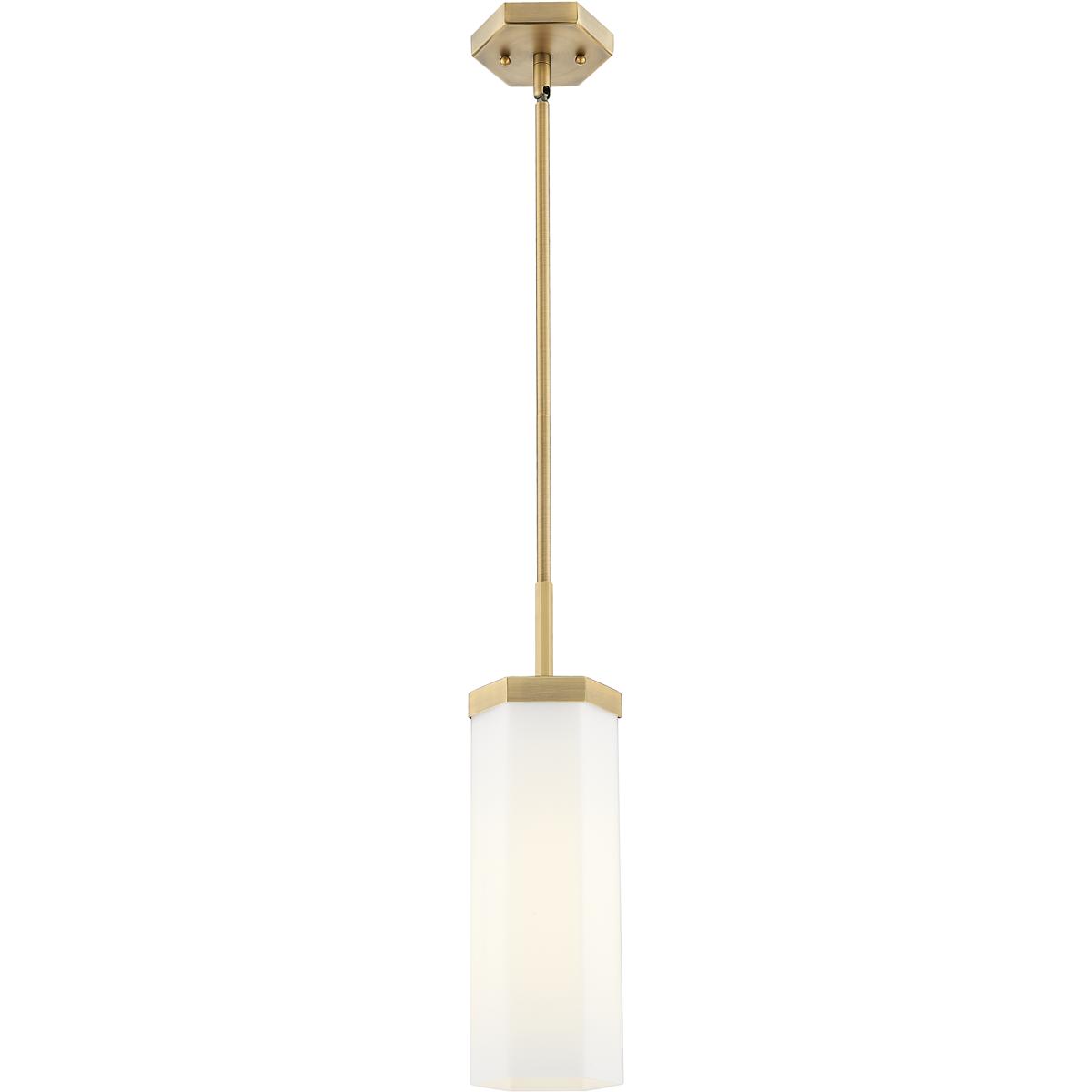 Innovations Lighting 463-1S-BB-G463-12WH Downtown Urban Blakeley 1 Light 5 inch Brushed Brass Pendant Ceiling Light in Matte White