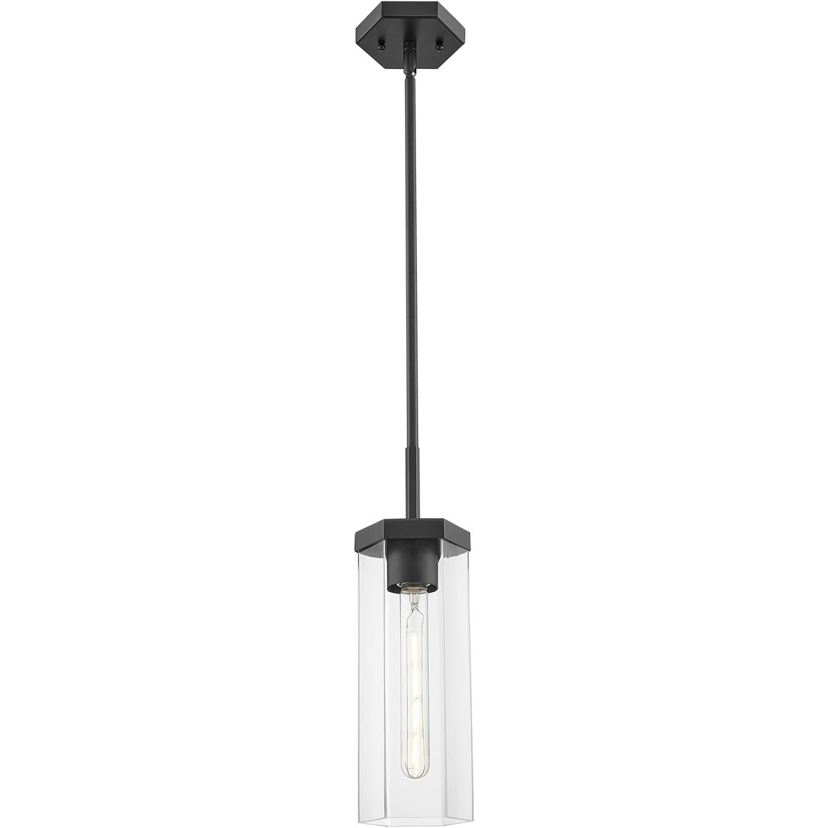 Innovations Lighting 463-1S-BK-G463-12CL Downtown Urban Blakeley 1 Light 5 inch Matte Black Pendant Ceiling Light in Clear
