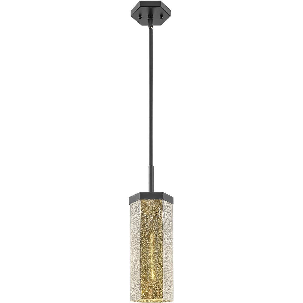 Innovations Lighting 463-1S-BK-G463-12ME Downtown Urban Blakeley 1 Light 5 inch Matte Black Pendant Ceiling Light in Mercury