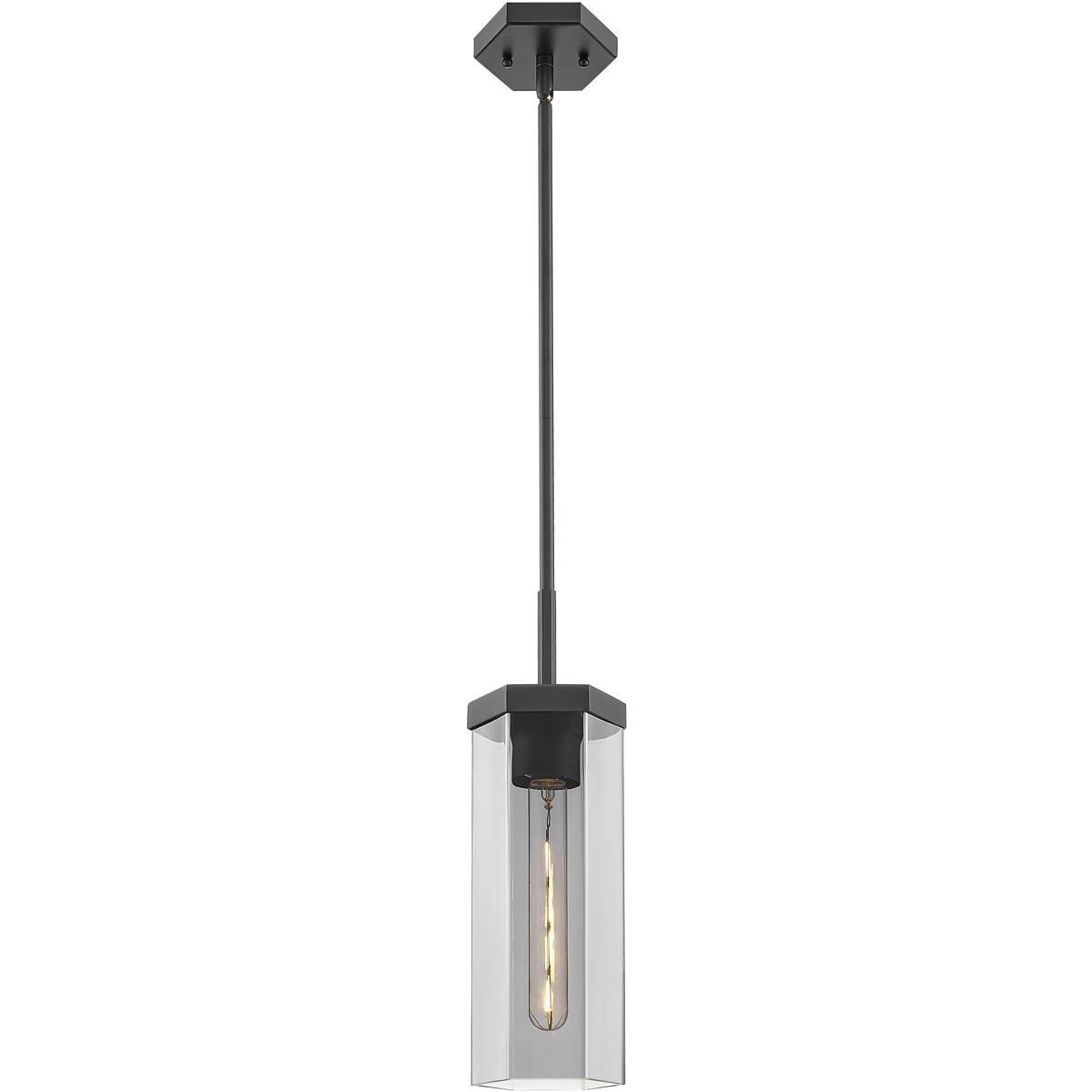 Innovations Lighting 463-1S-BK-G463-12SM Downtown Urban Blakeley 1 Light 5 inch Matte Black Pendant Ceiling Light in Light Smoke Glass