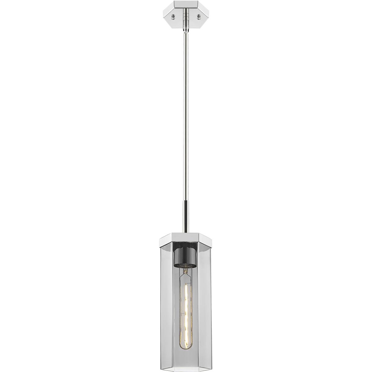 Innovations Lighting 463-1S-PN-G463-12SM Downtown Urban Blakeley 1 Light 5 inch Polished Nickel Pendant Ceiling Light in Light Smoke Glass