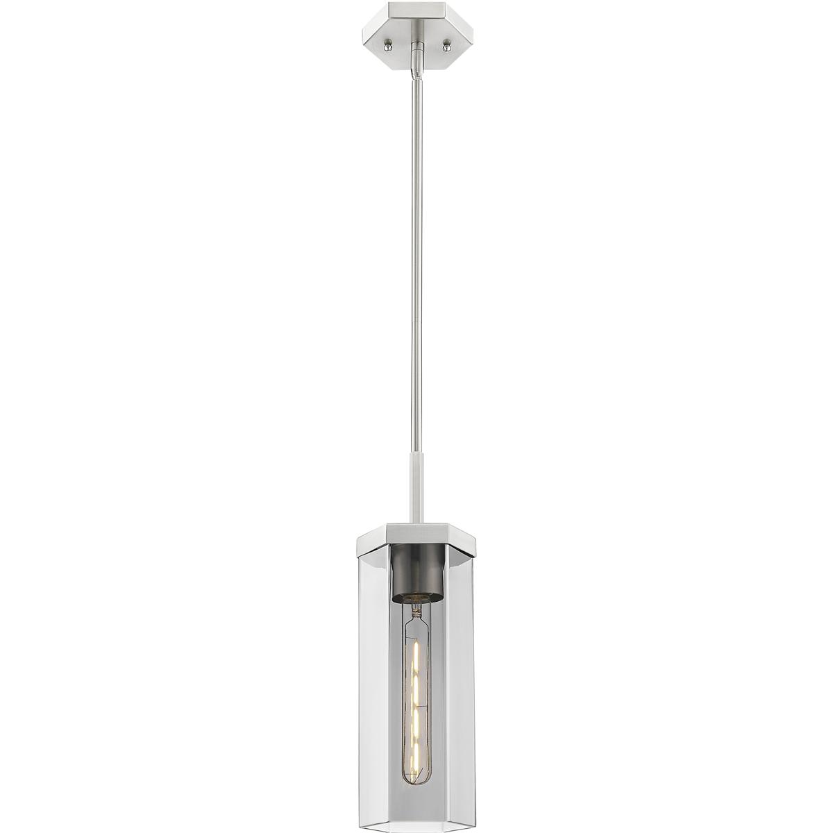 Innovations Lighting 463-1S-SN-G463-12SM Downtown Urban Blakeley 1 Light 5 inch Satin Nickel Pendant Ceiling Light in Light Smoke Glass