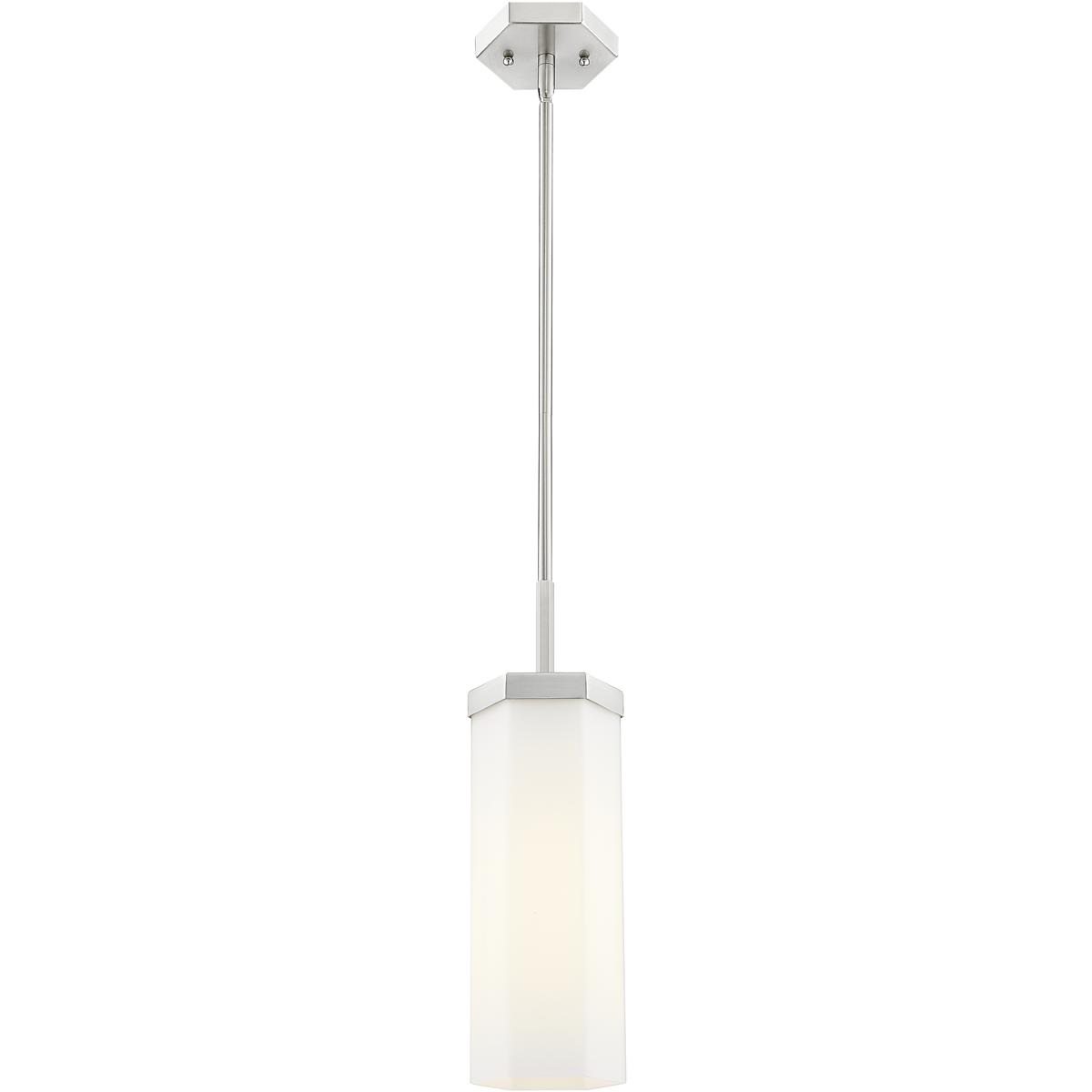 Innovations Lighting 463-1S-SN-G463-12WH Downtown Urban Blakeley 1 Light 5 inch Satin Nickel Pendant Ceiling Light in Matte White