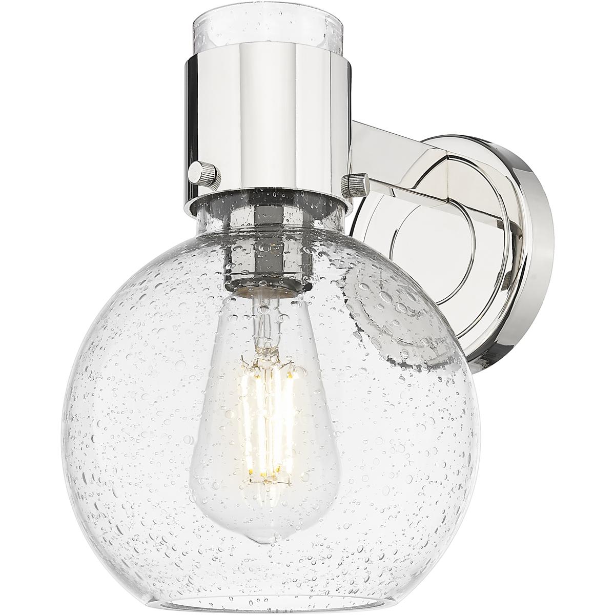 Innovations Lighting 464-1W-PN-G464B-7SDY Lawton Sphere Sconce Wall Light in Polished Nickel, Seedy Glass