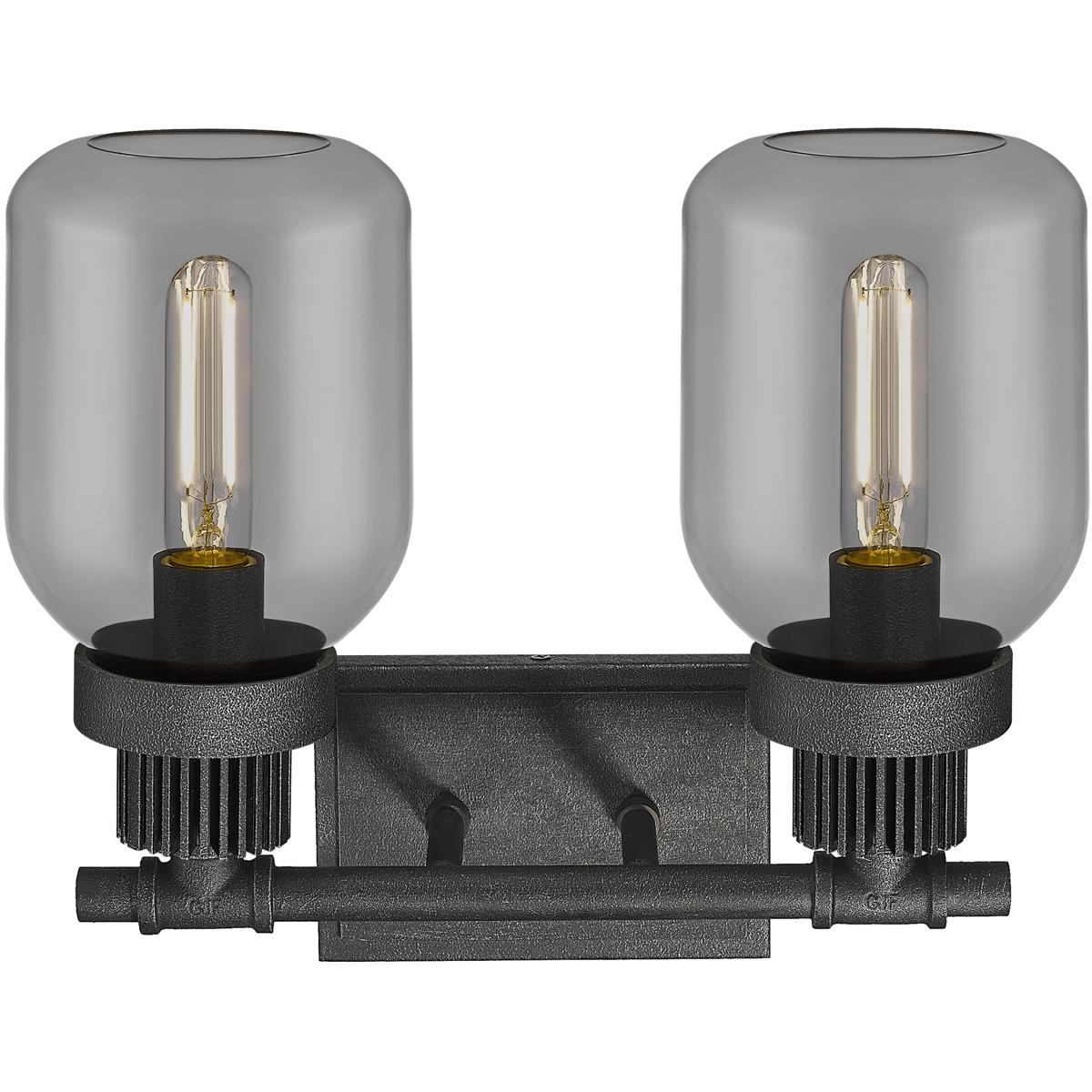 Innovations Lighting 472-2W-WZ-G472-6SM Somers 2 Light 14.75 inch Weathered Zinc Bath Vanity Light W