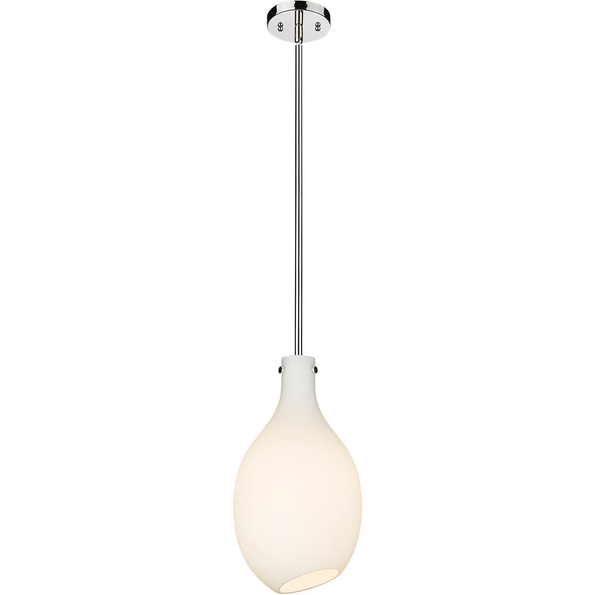 Innovations Lighting 493-1S-PN-G551-9 Norwalk 1 Light 9 inch Polished Nickel Mini Pendant Ceiling Light in Matte White Glass