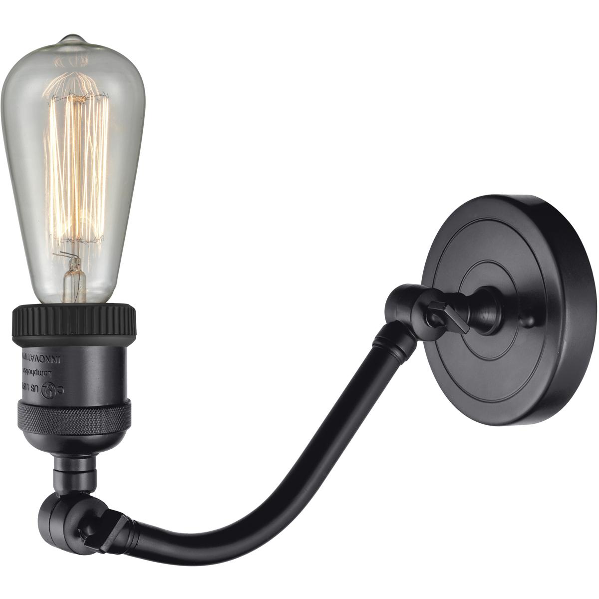 Innovations Lighting 515-1W-BK-G72 Franklin Restoration Large Bell 1 Light 8 inch Matte Black Sconce Wall Light in Clear Glass, Franklin Restoration