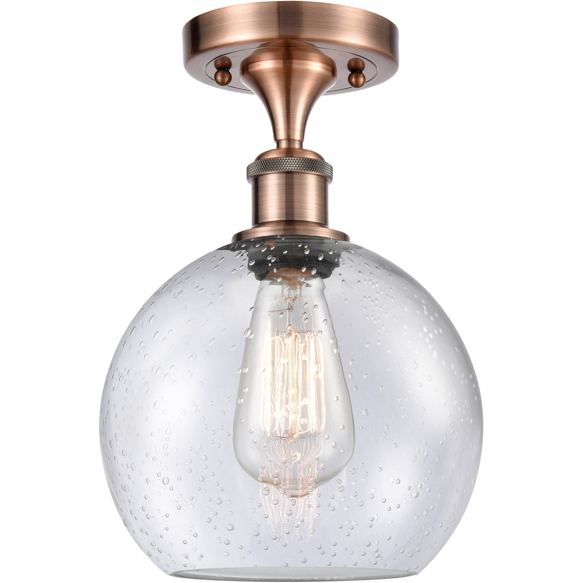 Innovations Lighting Bruno Marashlian Athens 8 Inch 1 Light Semi Flush Mount Athens - 516-1C-AC-G124-8 - Modern Contemporary