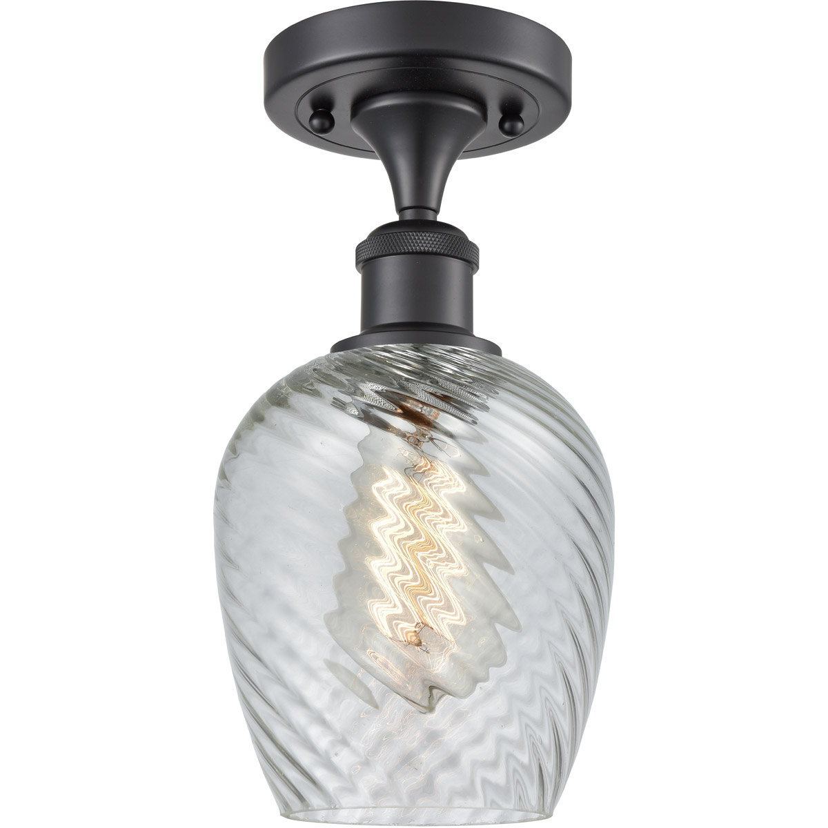 Innovations Lighting Bruno Marashlian Salina 5 Inch 1 Light Semi Flush Mount Salina - 516-1C-BK-G292 - Restoration-Vintage