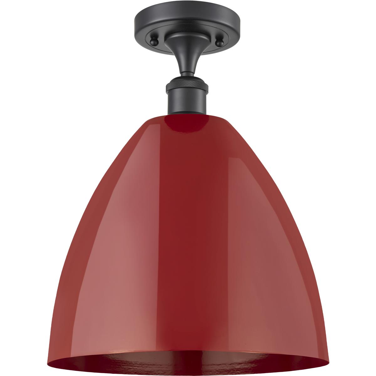 Innovations Lighting Bruno Marashlian Plymouth Dome 12 Inch 1 Light Semi Flush Mount Plymouth Dome - 516-1C-BK-MBD-12-RD - Modern Contemporary