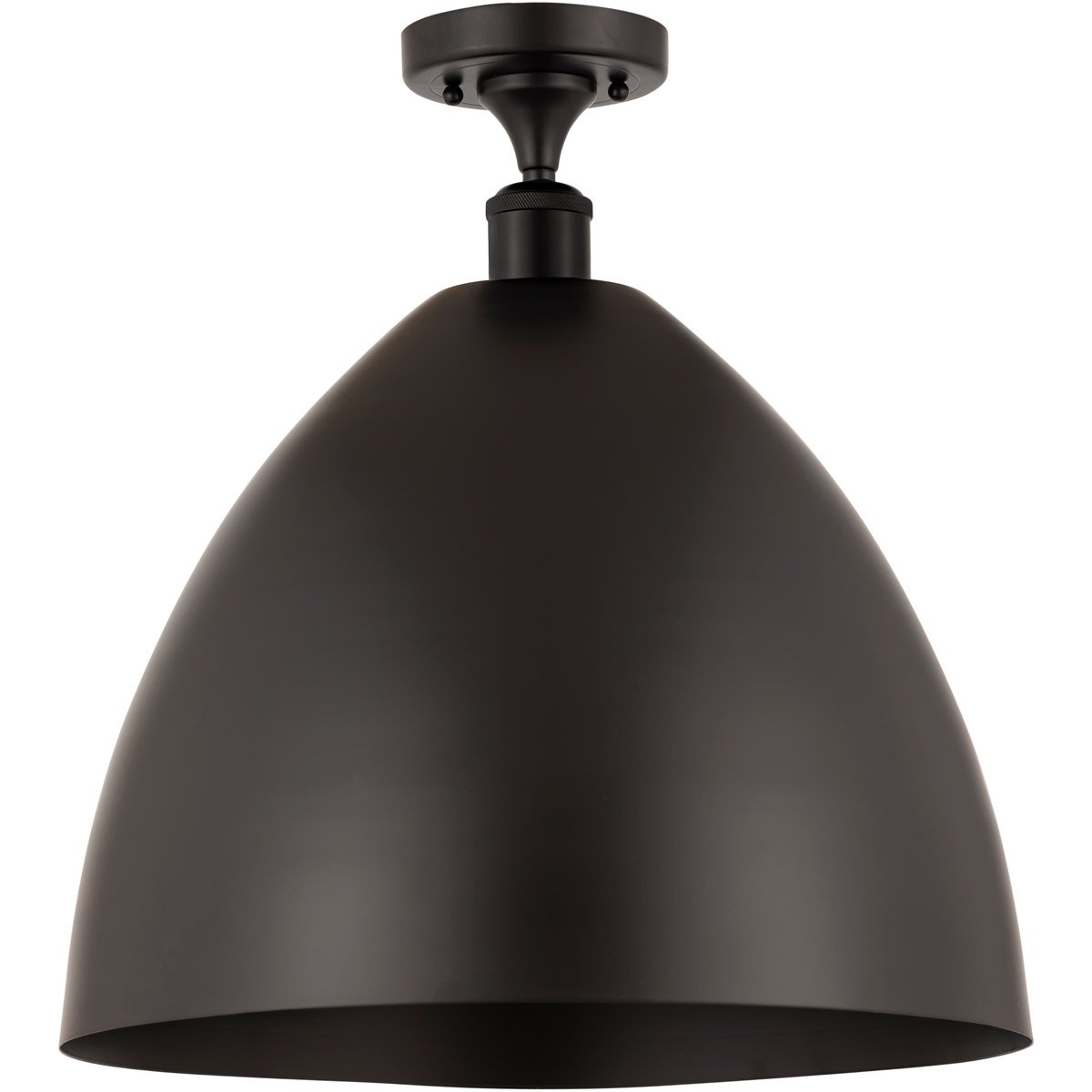 Innovations Lighting Bruno Marashlian Ballston Dome 16 Inch 1 Light Semi Flush Mount Ballston Dome - 516-1C-BK-MBD-16-BK - Nautical