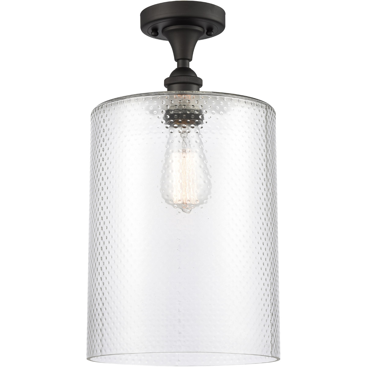 Innovations Lighting 516-1C-OB-G112-L Ballston Large Cobbleskill 1 Light 9 inch Oil Rubbed Bronze Semi-Flush Mount Ceiling Light in Clear Glass, Balls