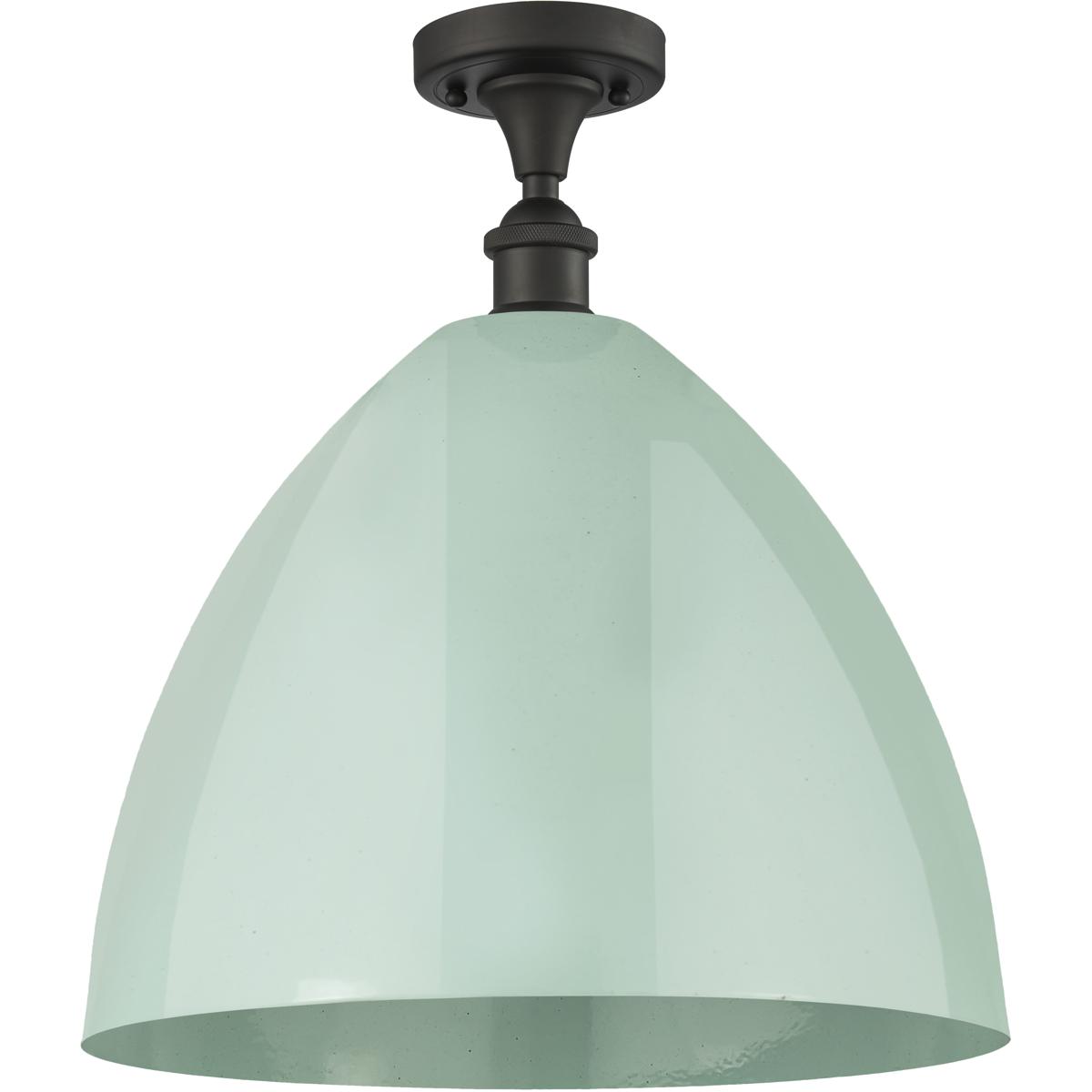 Innovations Lighting 516-1C-OB-MBD-16-SF Ballston Plymouth Dome 1 Light 16 inch Oil Rubbed Bronze Semi-Flush Mount Ceiling Light in Matte Seafoam