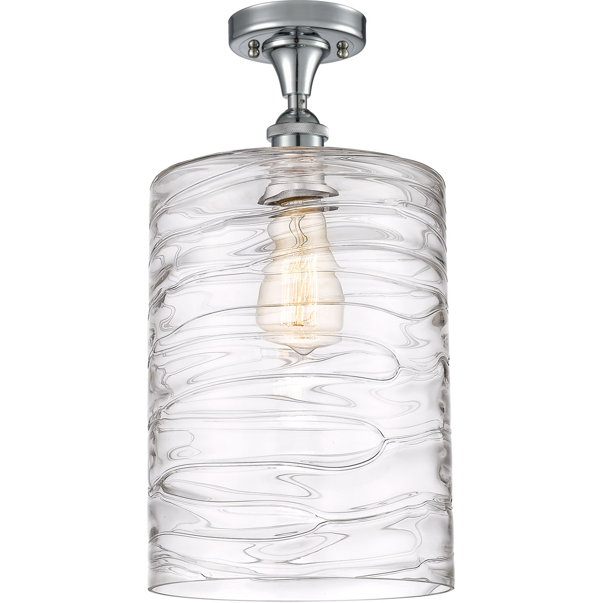 Innovations Lighting 516-1C-PC-G1113-L Ballston Cobbleskill 1 Light 9 inch Polished Chrome Semi-Flush Mount Ceiling Light