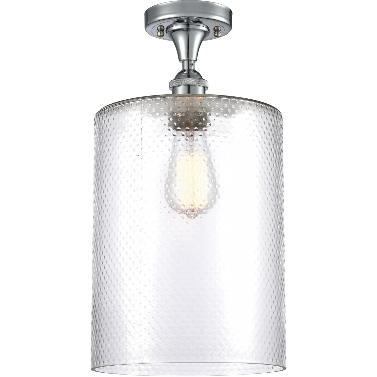 Innovations Lighting 516-1C-PC-G112-L Ballston Large Cobbleskill 1 Light 9 inch Polished Chrome Semi-Flush Mount Ceiling Light in Clear Glass, Ballsto