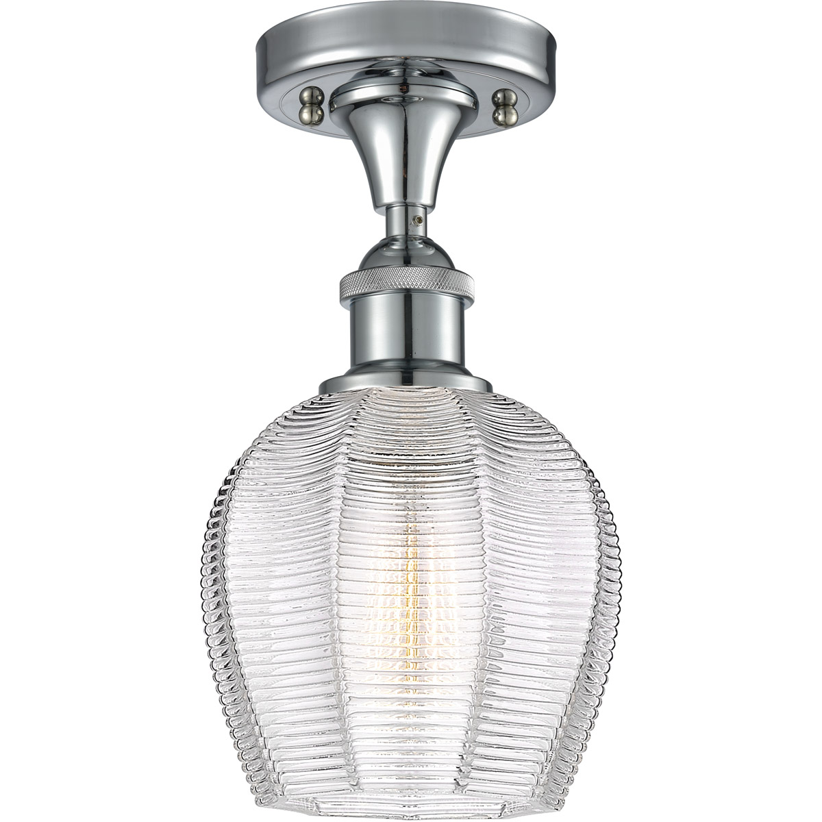 Innovations Lighting 516-1C-PC-G462-6 Ballston Norfolk 1 Light 6 inch Polished Chrome Semi-Flush Mount Ceiling Light in Clear Glass
