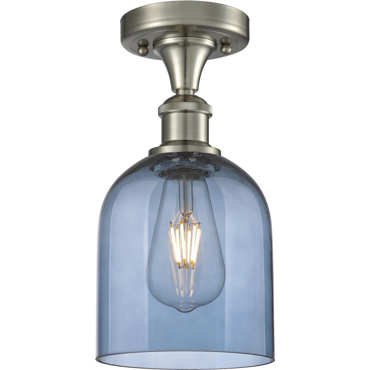 Innovations Lighting 516-1C-SN-G558-6BL Ballston Bella 1 Light 5.5 inch Brushed Satin Nickel Semi-Flush Mount Ceiling Light