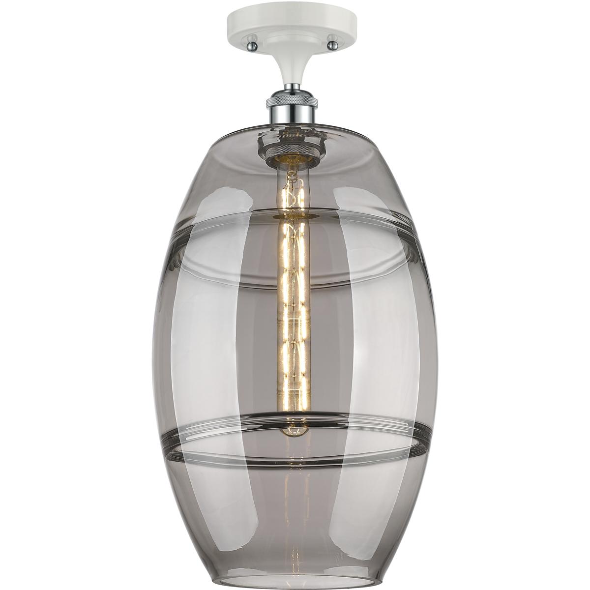 Innovations Lighting 516-1C-WPC-G557-10SM Ballston Vaz 1 Light 10 inch White Polished Chrome Semi-Flush Mount Ceiling Light