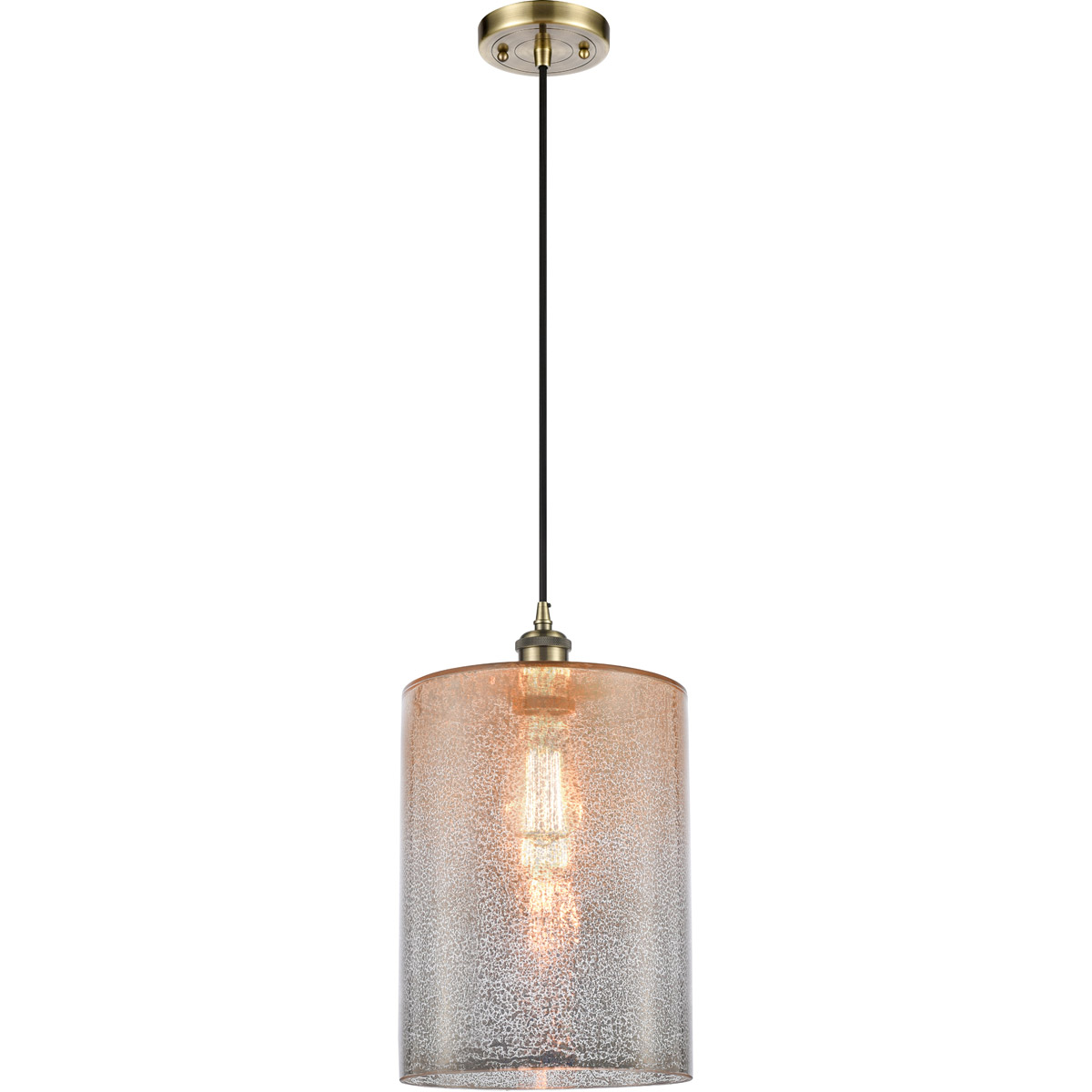 Innovations Lighting 516-1P-AB-G116-L Ballston Large Cobbleskill 1 Light 9 inch Antique Brass Mini Pendant Ceiling Light in Incandescent, Mercury Glas