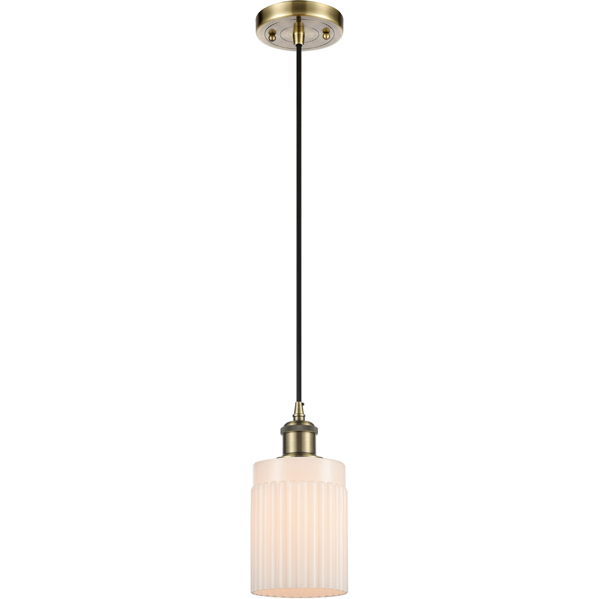 Innovations Lighting 516-1P-AB-G341 Ballston Hadley 1 Light 5 inch Antique Brass Mini Pendant Ceiling Light in Incandescent, Matte White Glass, Ballst