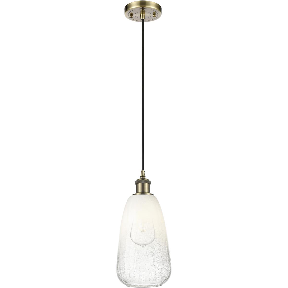 Innovations Lighting 516-1P-AB-G480-6OP Ballston Brookhaven Almond 1 Light 6 inch Antique Brass Mini Pendant Ceiling Light in Opal Glass