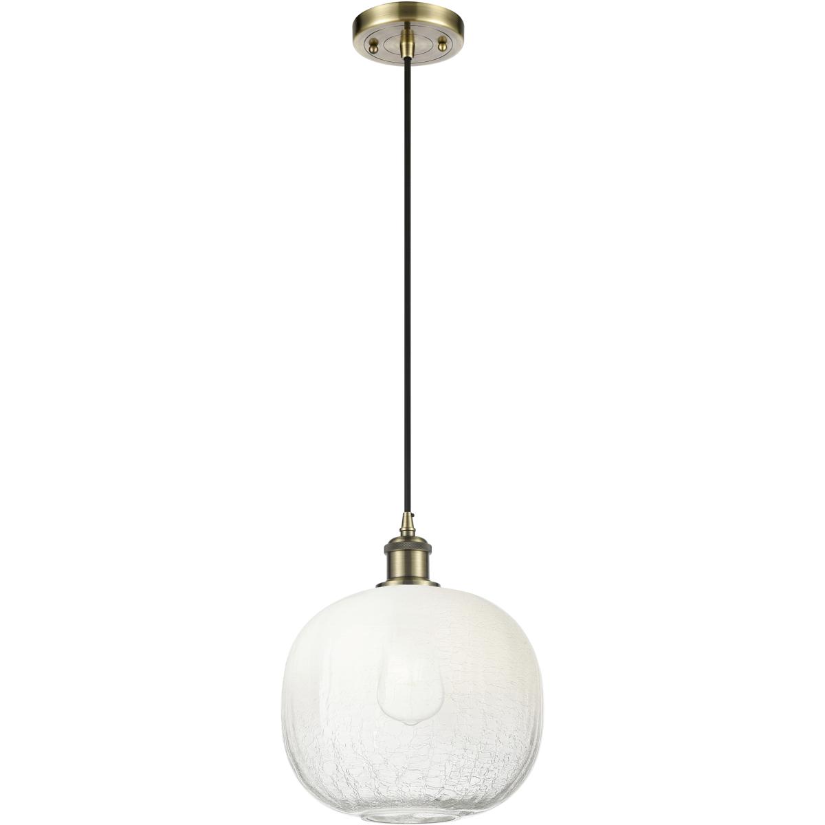 Innovations Lighting 516-1P-AB-G481-10OP Ballston Brookhaven Sphere 1 Light 10.5 inch Antique Brass Mini Pendant Ceiling Light in Opal Glass