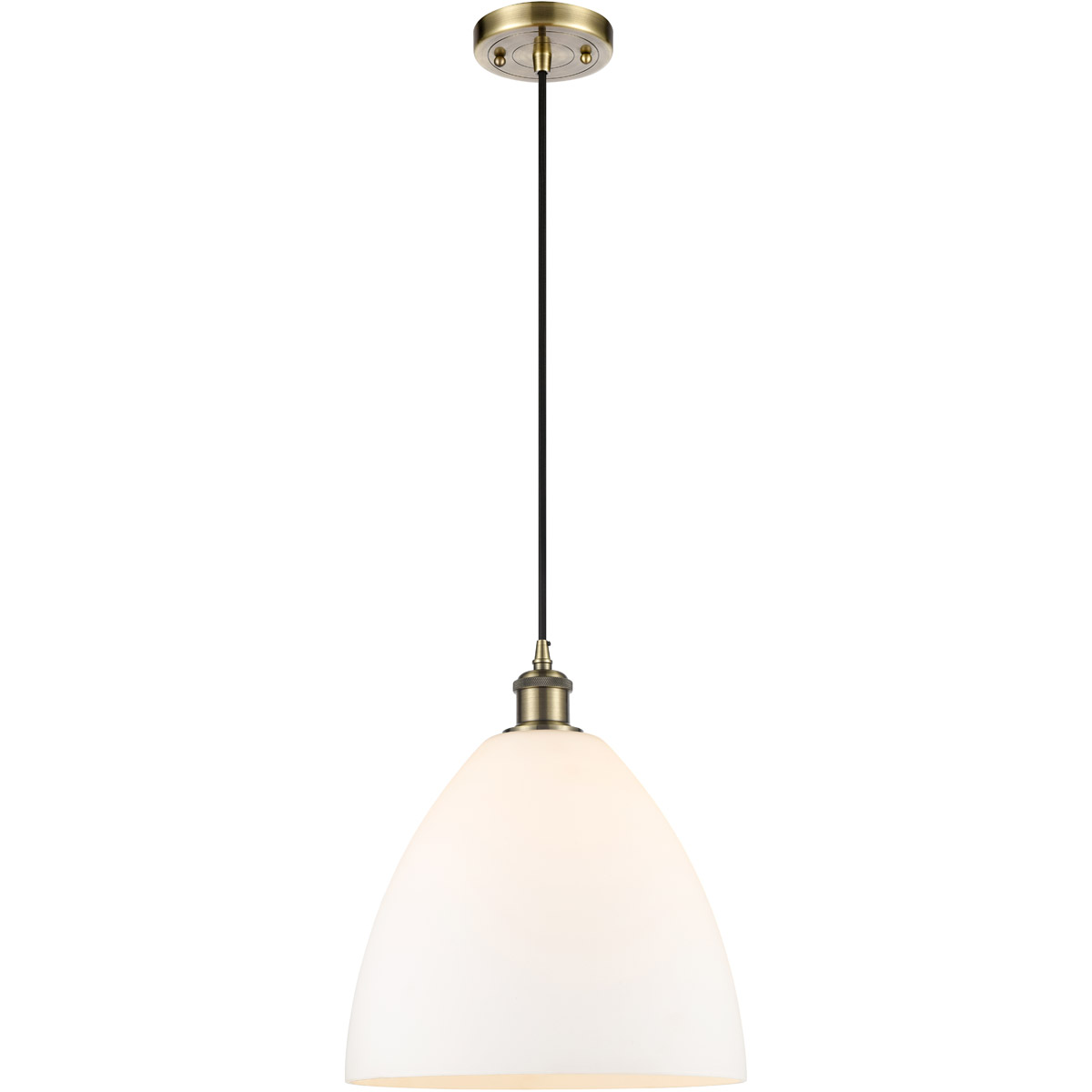 Innovations Lighting 516-1P-AB-GBD-121 Ballston Dome 1 Light 12 inch Antique Brass Mini Pendant Ceiling Light