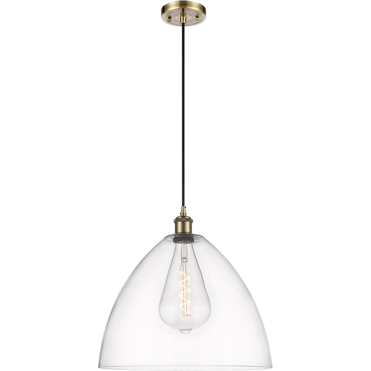 Innovations Lighting 516-1P-AB-GBD-162 Ballston Dome 1 Light 16 inch Antique Brass Pendant Ceiling Light