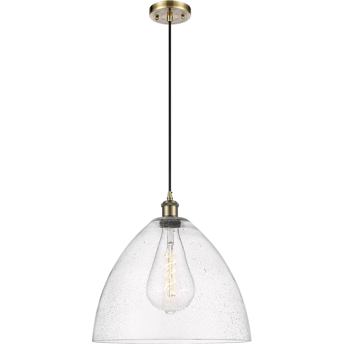 Innovations Lighting 516-1P-AB-GBD-164 Ballston Dome 1 Light 16 inch Antique Brass Pendant Ceiling Light