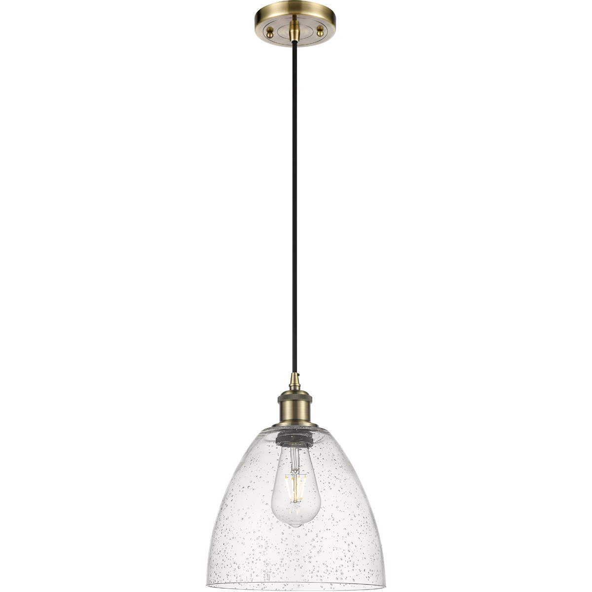 Innovations Lighting 516-1P-AB-GBD-94 Ballston Dome 1 Light 9 inch Antique Brass Mini Pendant Ceiling Light