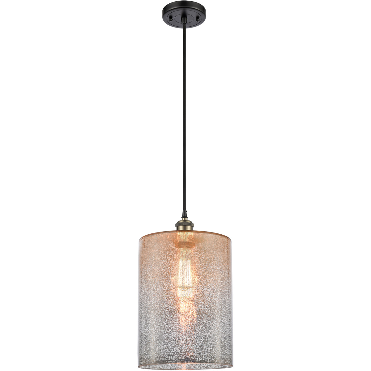 Innovations Lighting 516-1P-BAB-G116-L Ballston Large Cobbleskill 1 Light 9 inch Black Antique Brass Mini Pendant Ceiling Light in Mercury Glass, Ball