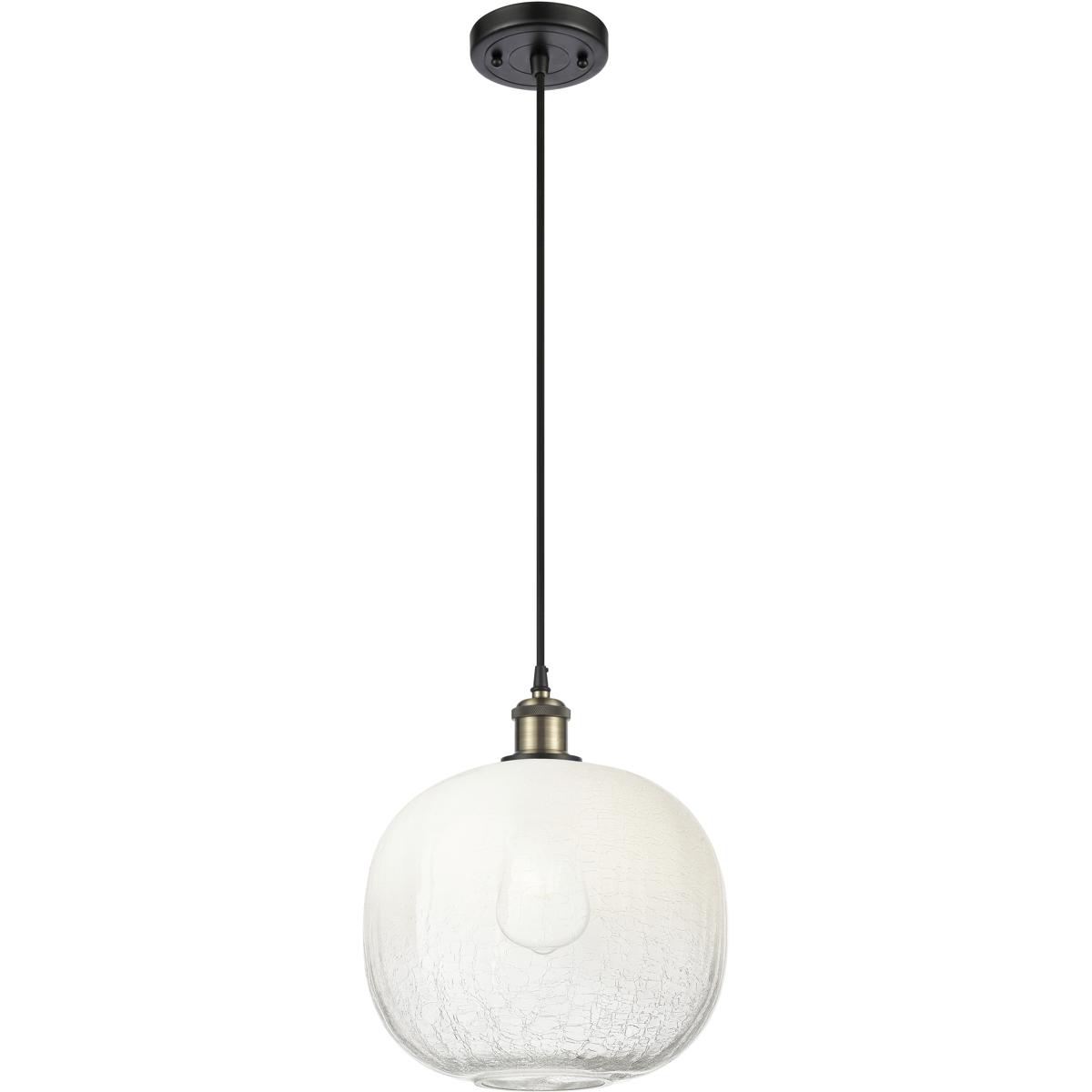Innovations Lighting 516-1P-BAB-G481-10OP Ballston Brookhaven Sphere 1 Light 10.5 inch Black Antique Brass Mini Pendant Ceiling Light in Opal Glass