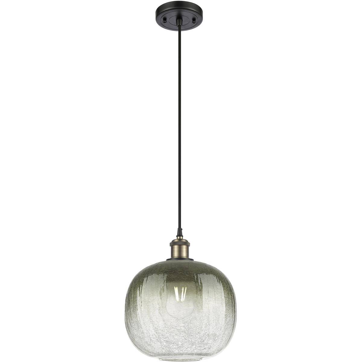 Innovations Lighting 516-1P-BAB-G481-10SL Ballston Brookhaven Sphere 1 Light 10.5 inch Black Antique Brass Mini Pendant Ceiling Light in Slate Glass