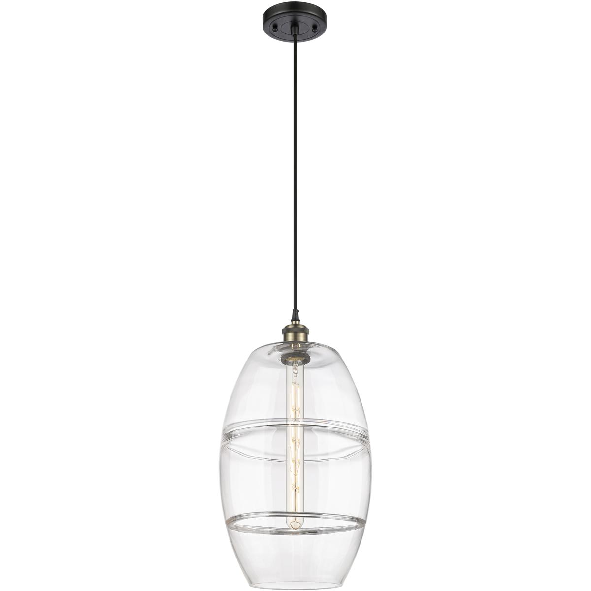Innovations Lighting 516-1P-BAB-G557-10CL Ballston Vaz 1 Light 10 inch Black Antique Brass Cord Hung Mini Pendant Ceiling Light