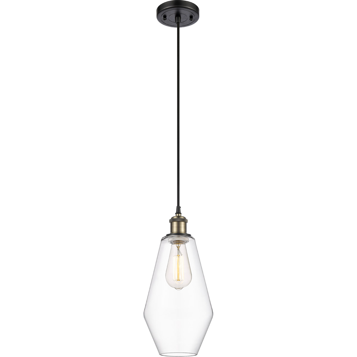 Innovations Lighting 516-1P-BAB-G652-7 Ballston Cindyrella 1 Light 7 inch Black Antique Brass Mini Pendant Ceiling Light